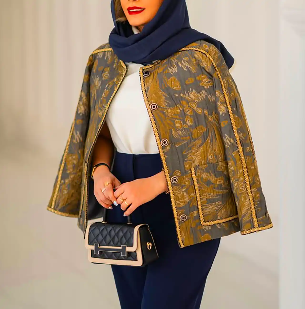 کت زنانه ابریشمی مجلسی لوکس