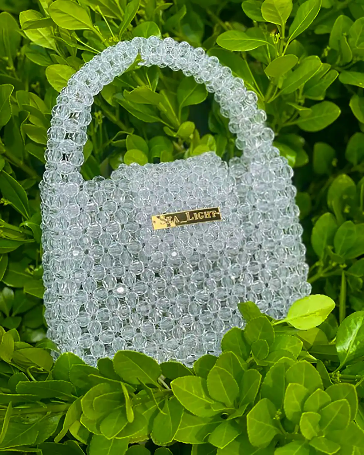 کیف دستی مهره ای شفاف