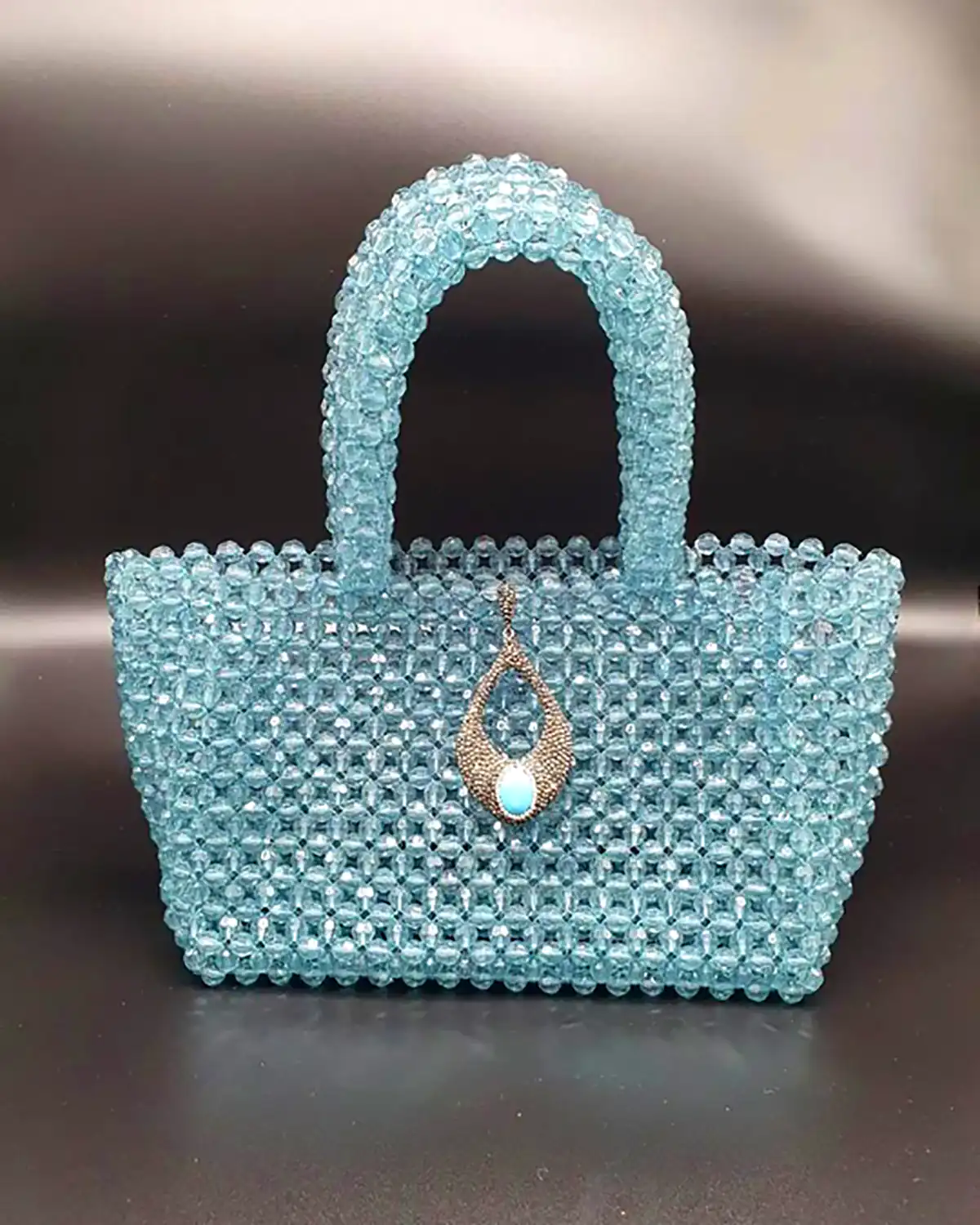 کیف دستی مهره ای شفاف
