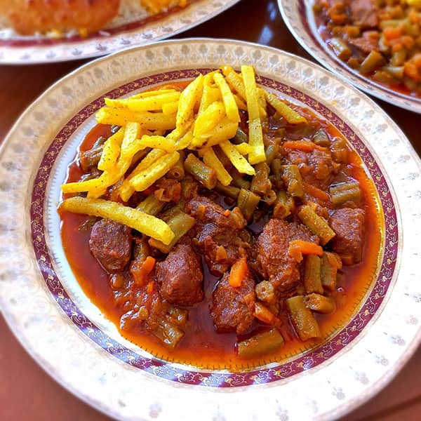 طرز تهیه خورش لوبیا سبز اصیل مجلسی و خوشمزه رستورانی