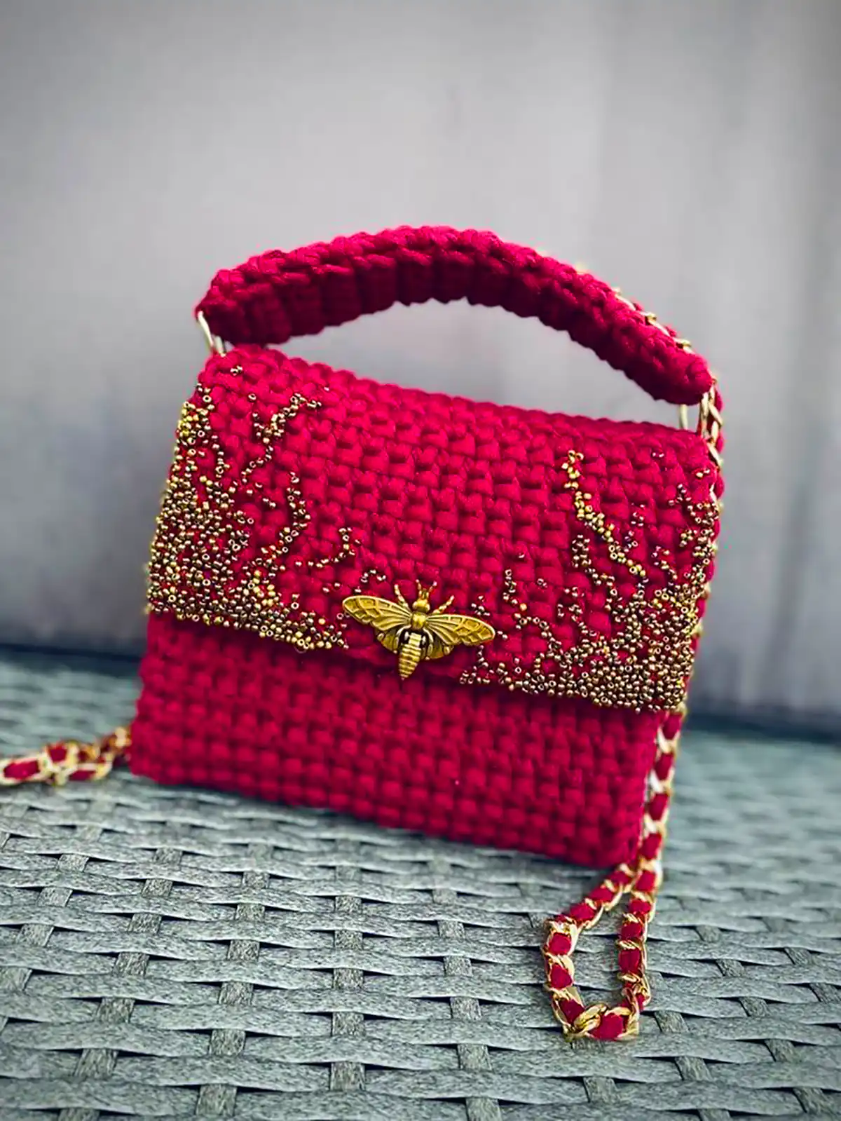 کیف دستی مکرومه جذاب