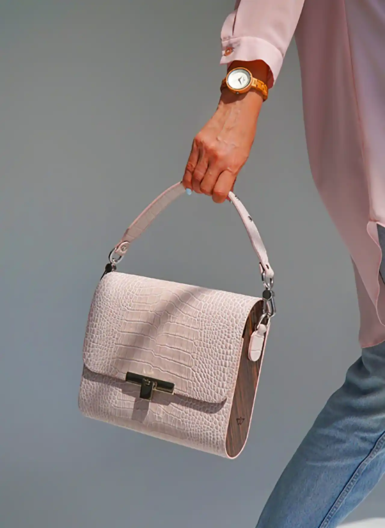 کیف دخترانه کرم استخوانی