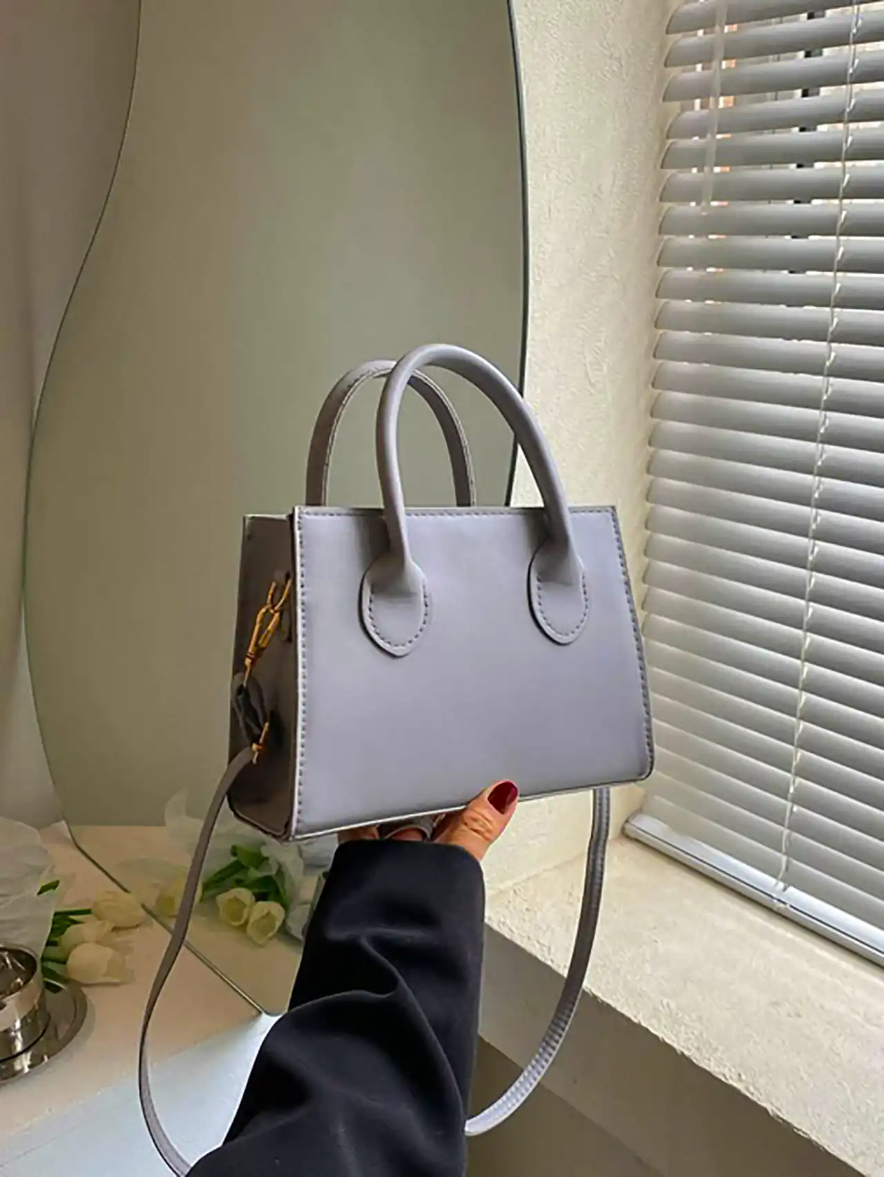 کیف دخترونه طوسی شیک 