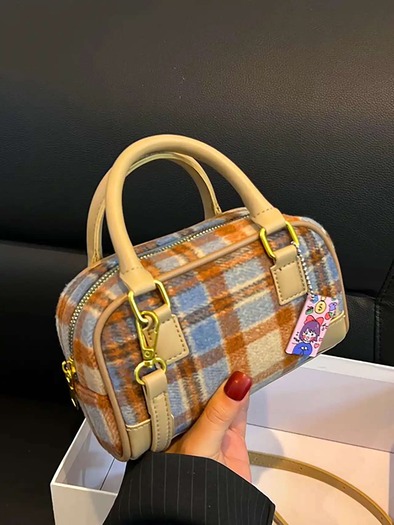 کیف دستی چارخونه شیک 