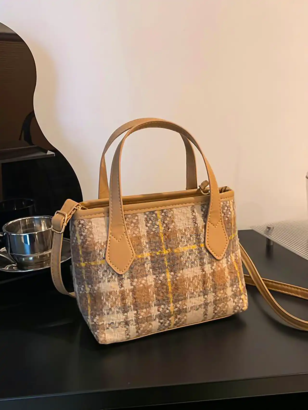 کیف دستی چارخونه شیک 