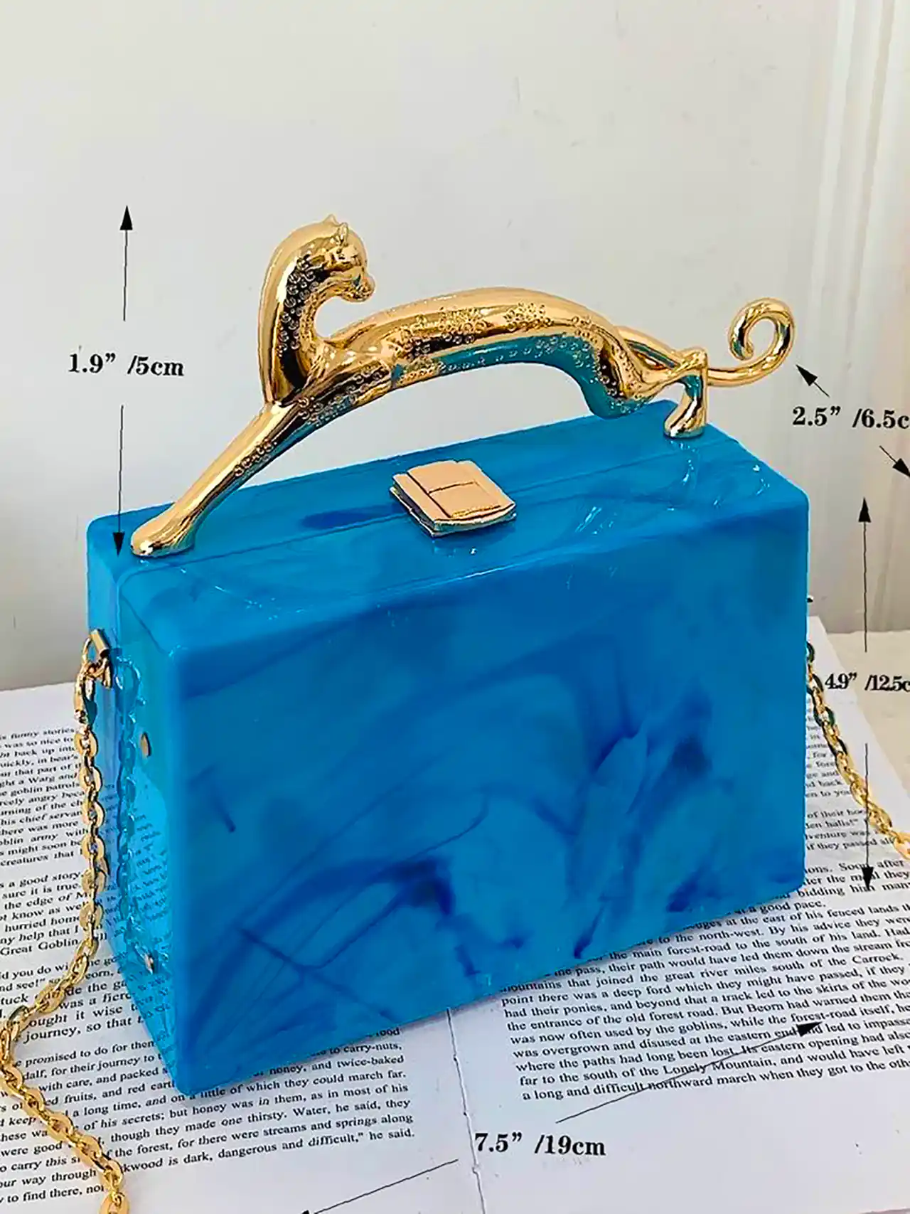 کیف صندوقی آبی