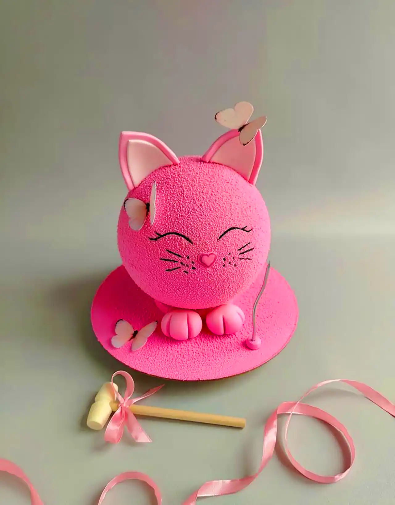 کیک تولد صورتی پینترستی