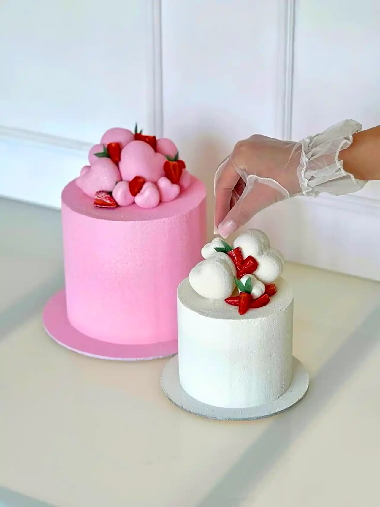 کیک تولد صورتی پینترستی