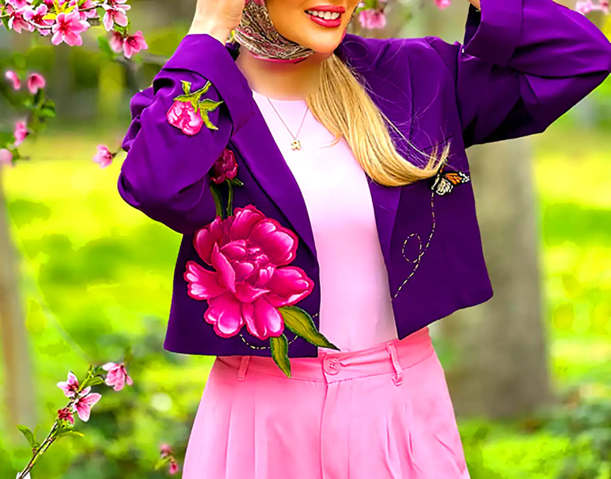 کت و شلوار رنگی و شیک زنانه