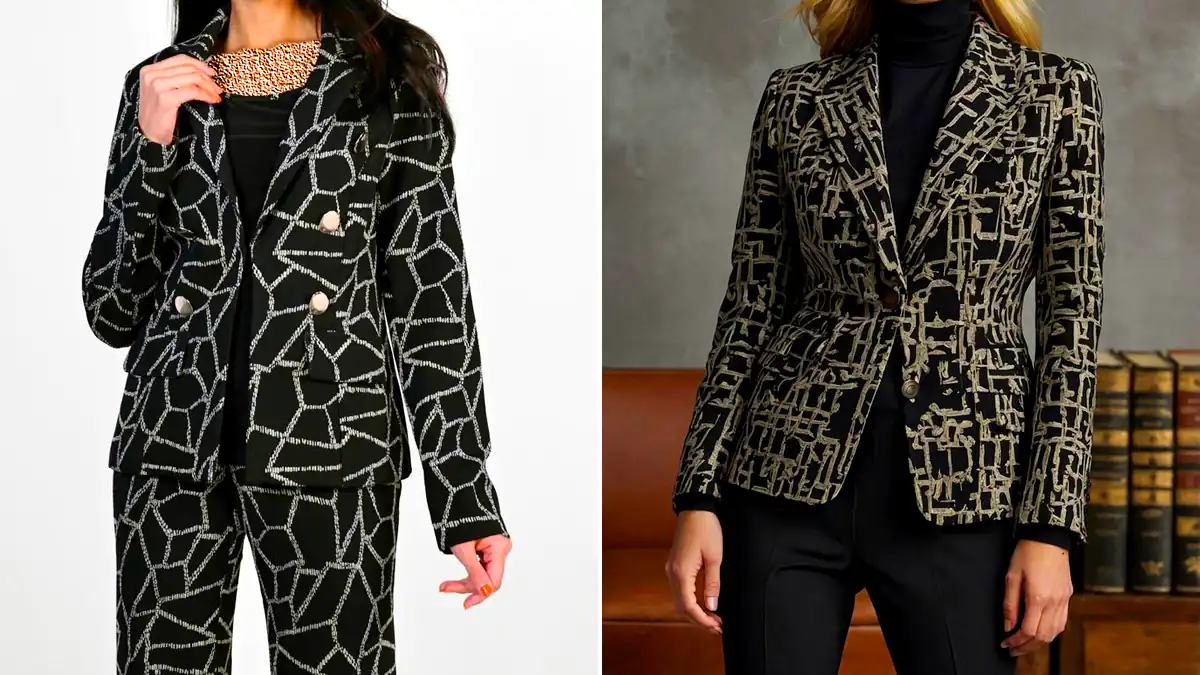 کت زنانه طرحدار هندسی 