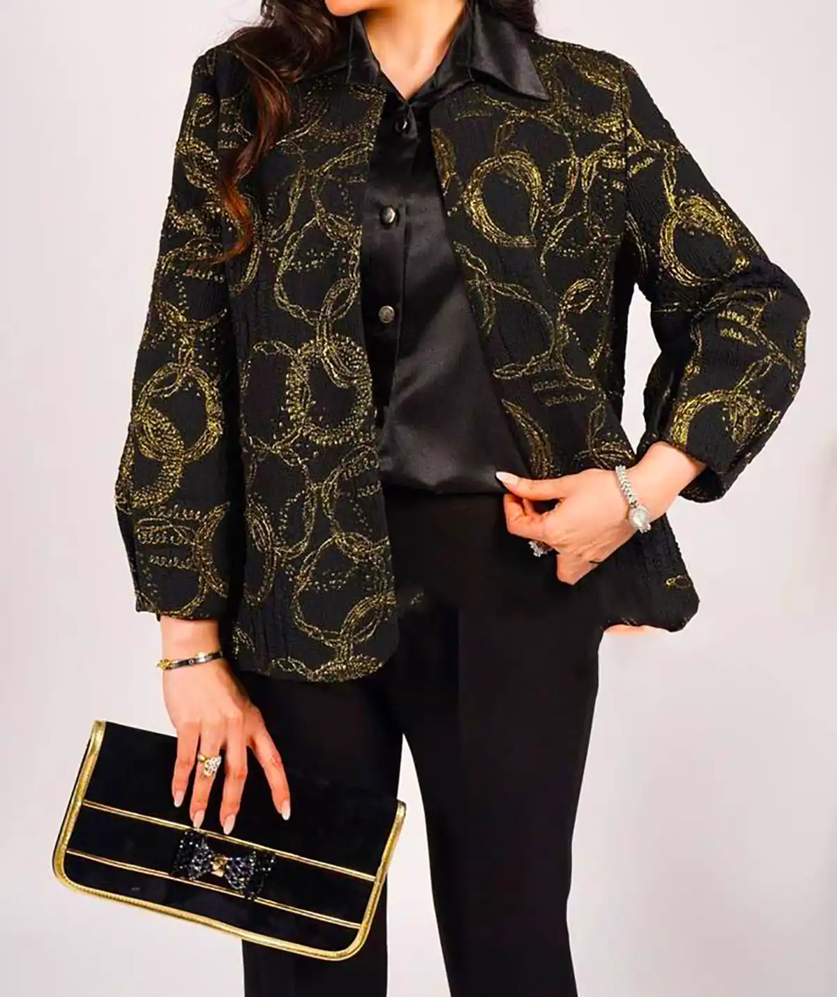 کت زنانه طرحدار هندسی 