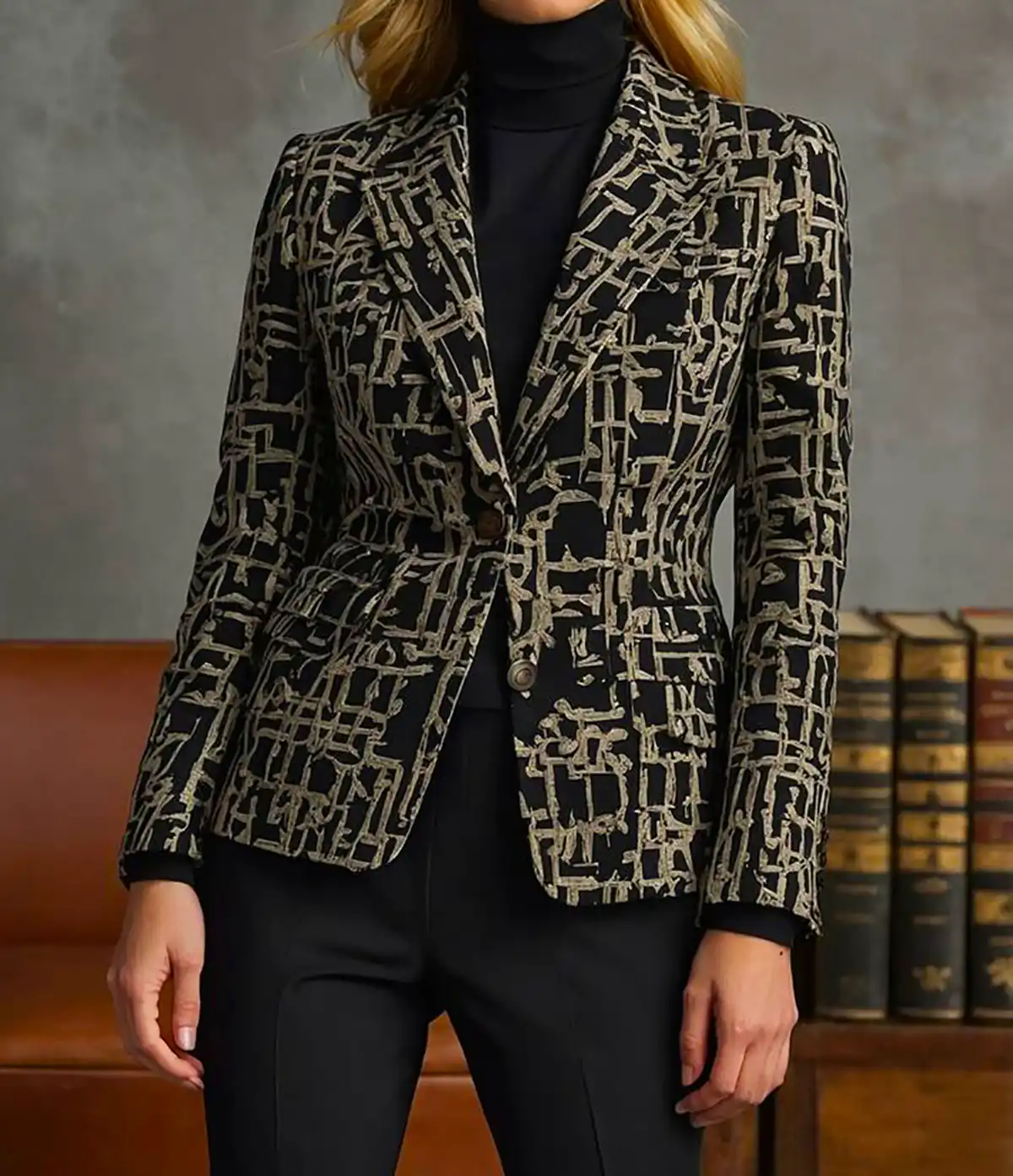 کت زنانه طرحدار هندسی 