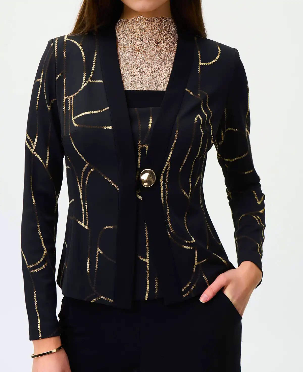 کت زنانه طرحدار هندسی 