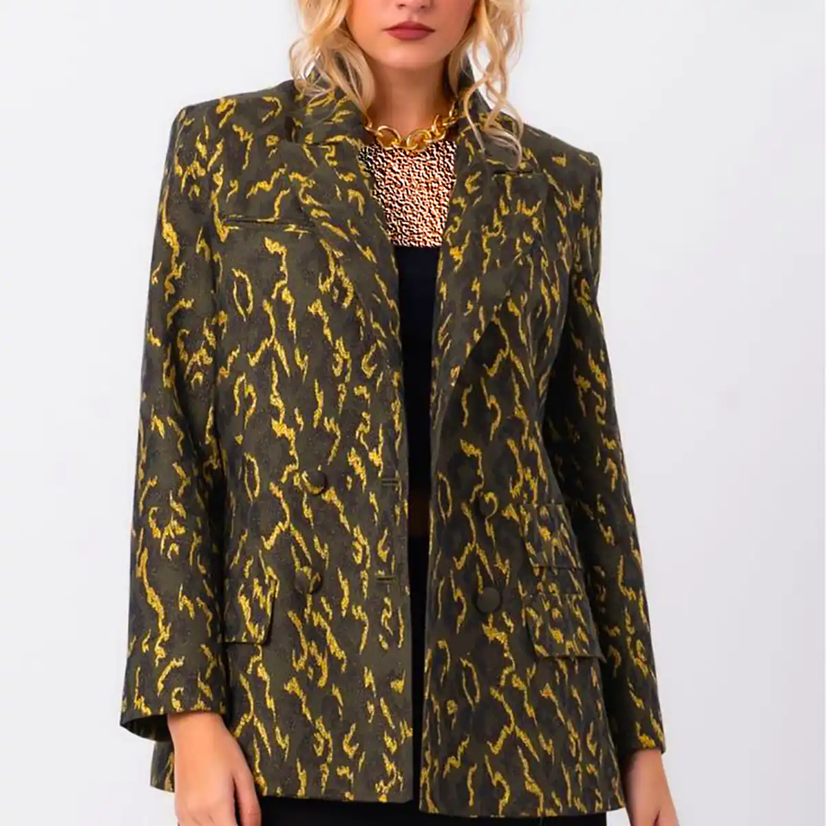 کت زنانه طرحدار هندسی 