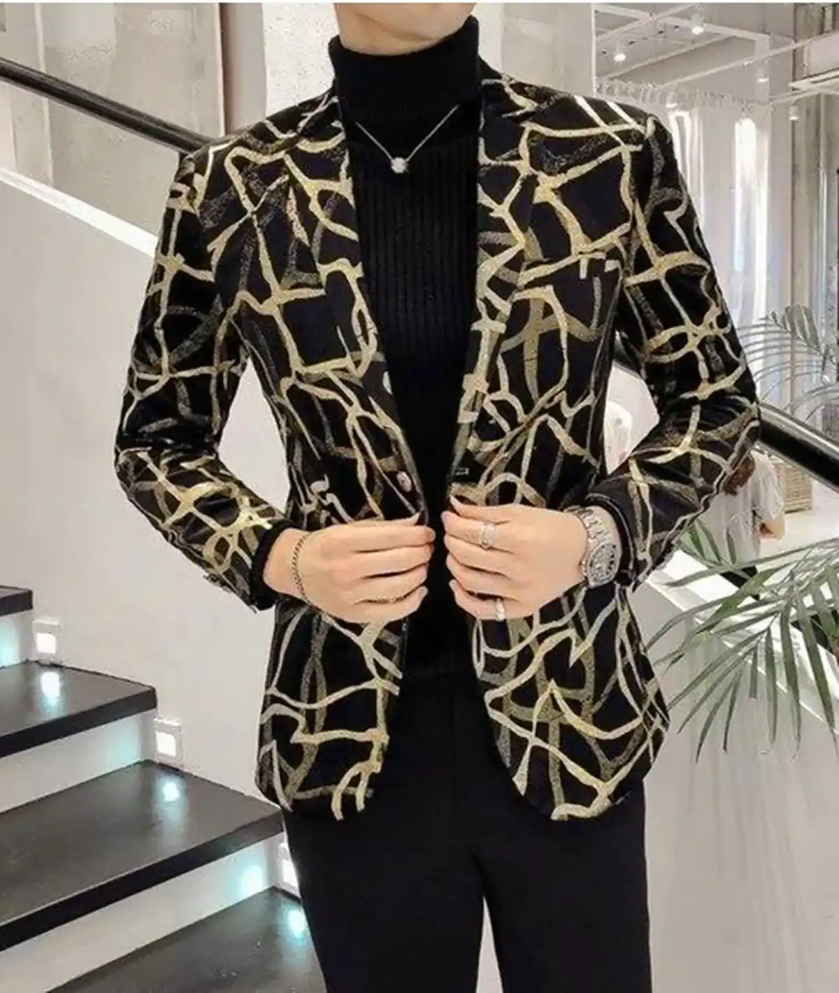 کت زنانه طرحدار هندسی 