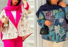 کت زنانه با پارچه طرحدار