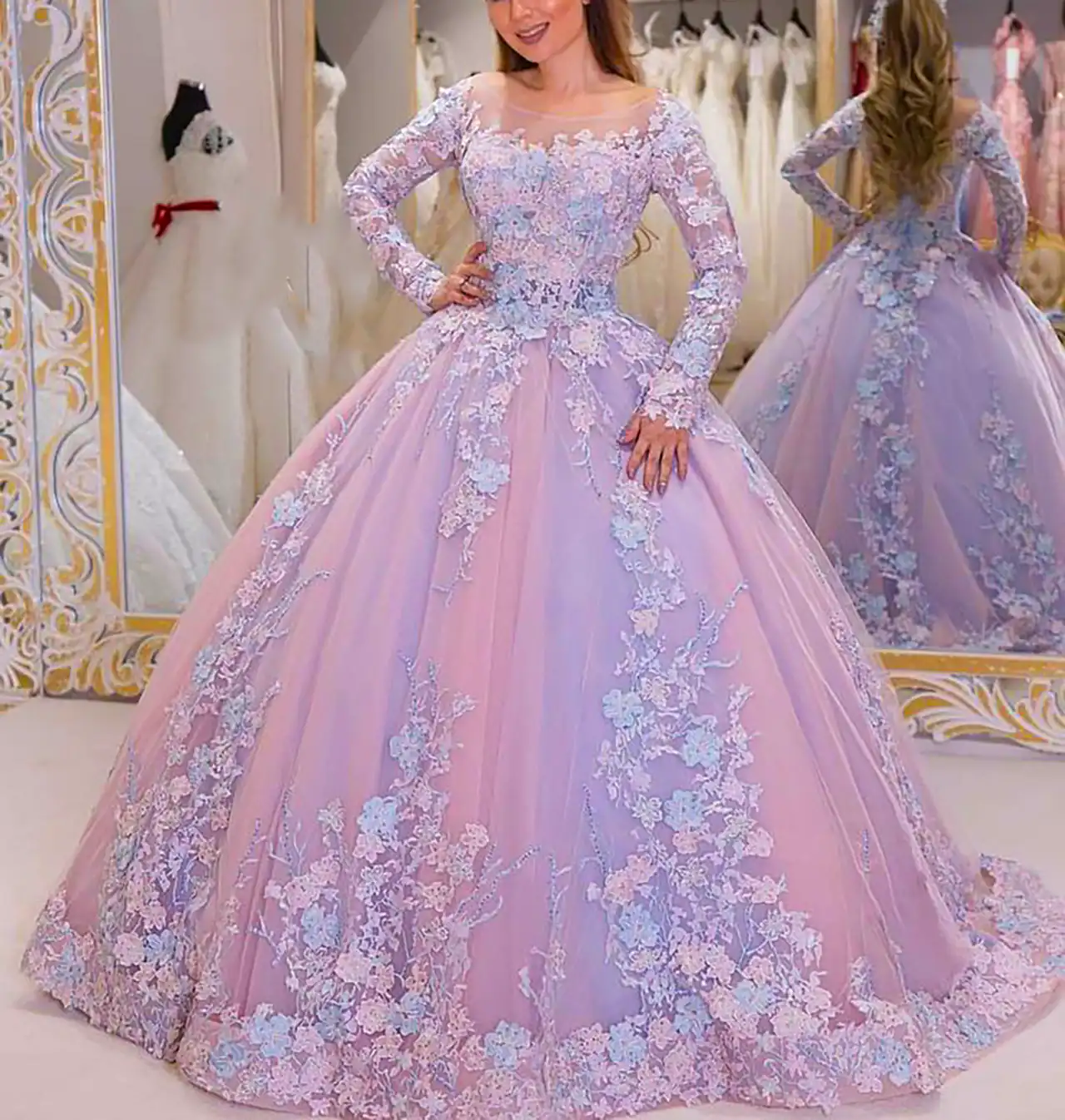 لباس عروس رنگی جدید