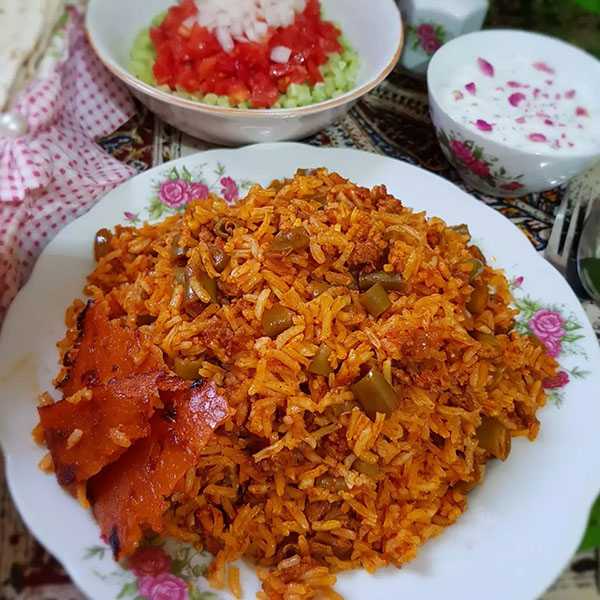 طرز تهیه لوبیا پلو