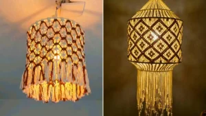 لوستر مکرومه مینیمال دکوراتیو