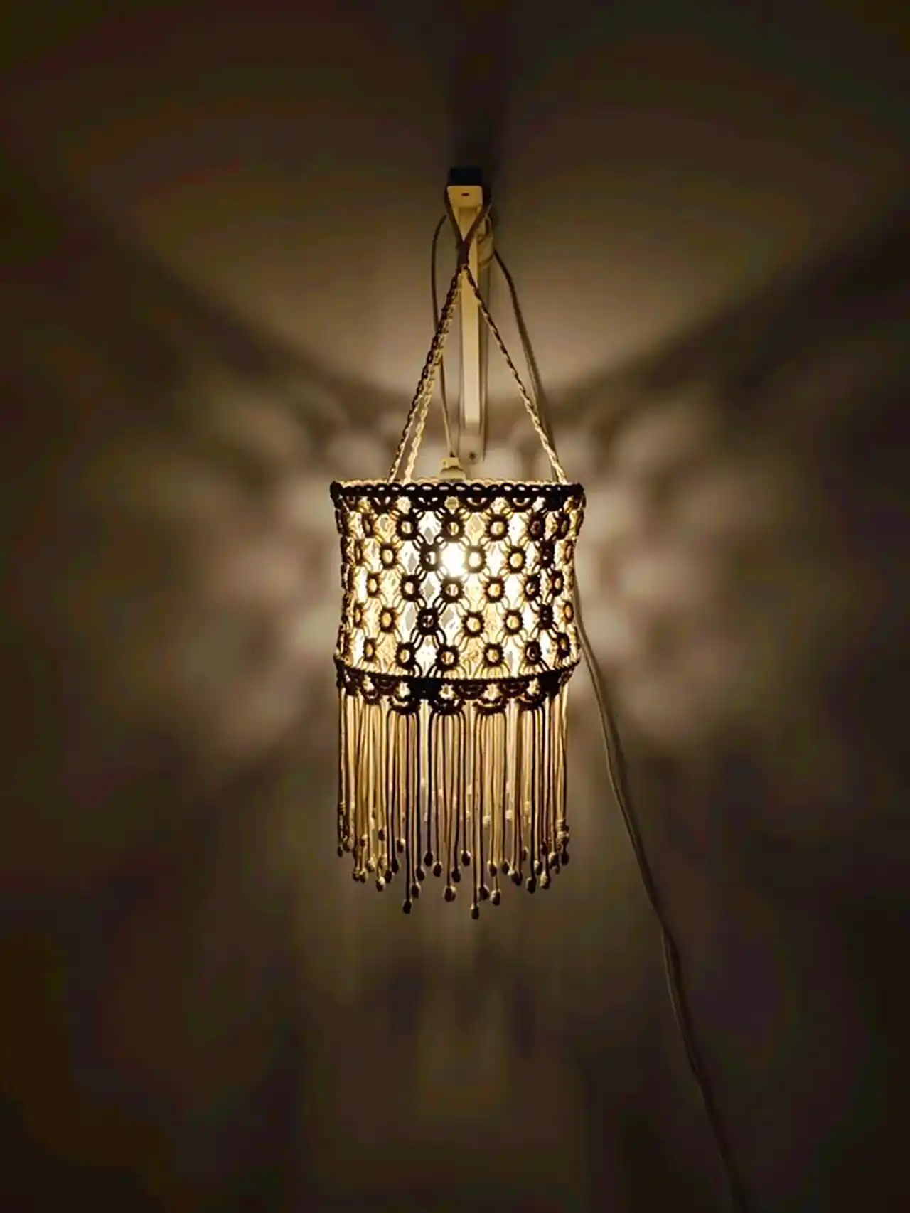 لوستر مکرومه مینیمال دکوراتیو