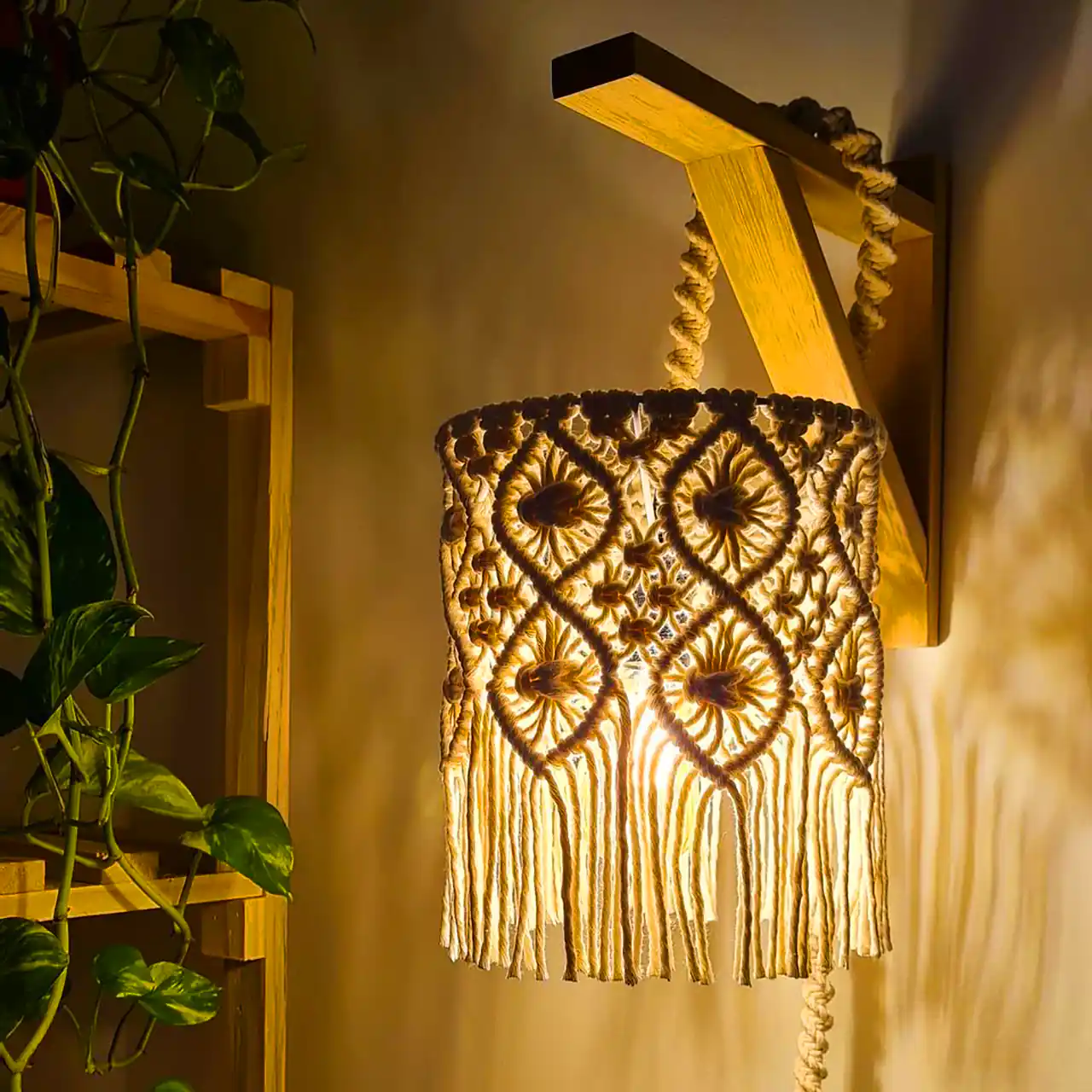 لوستر مکرومه مینیمال دکوراتیو