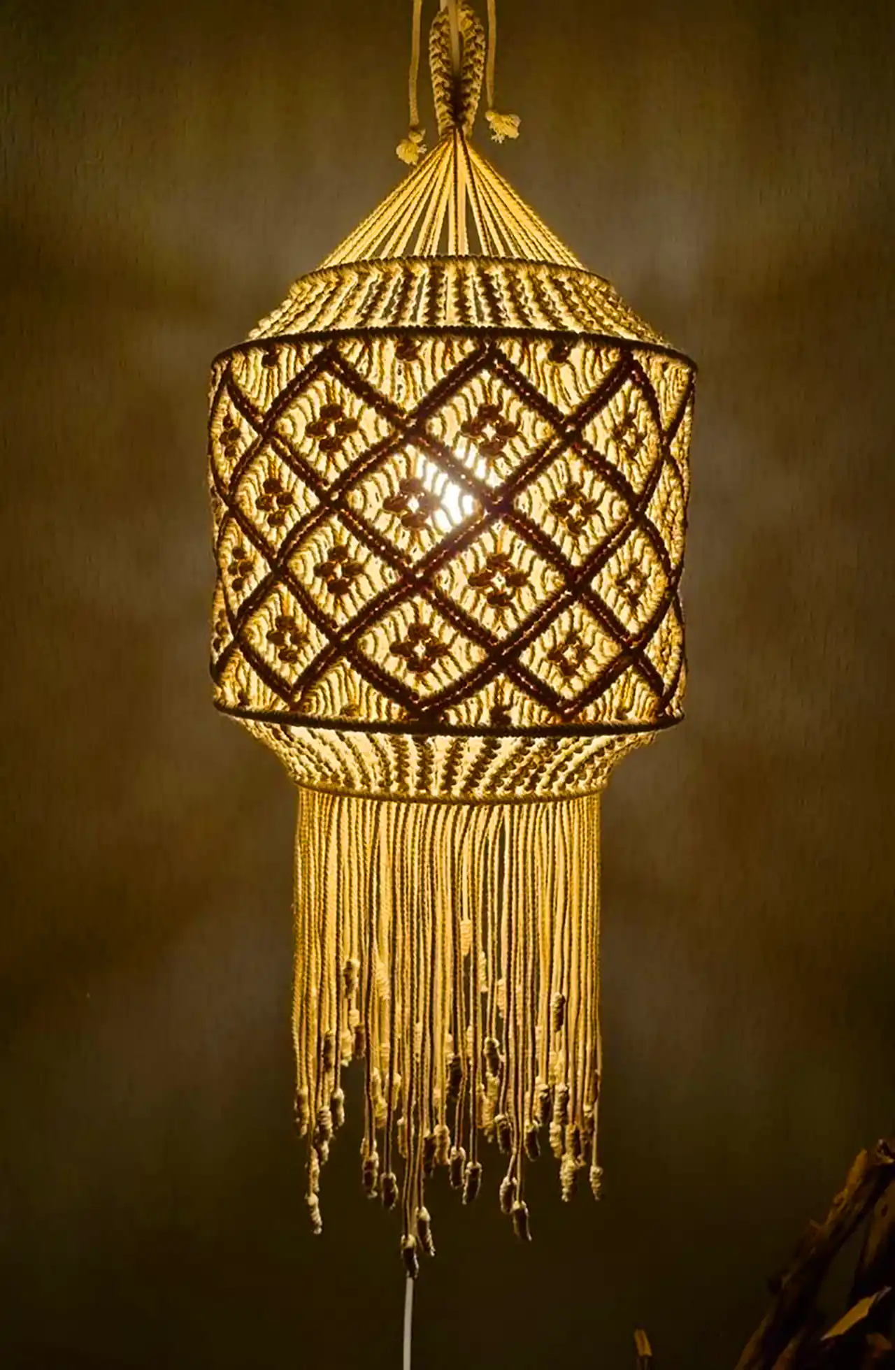 لوستر مکرومه مینیمال دکوراتیو