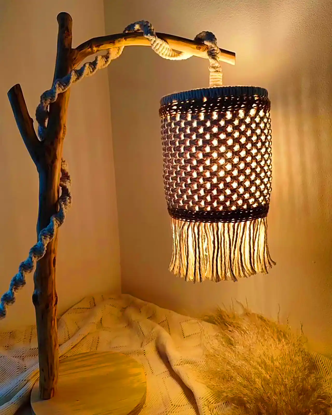 لوستر مکرومه مینیمال دکوراتیو