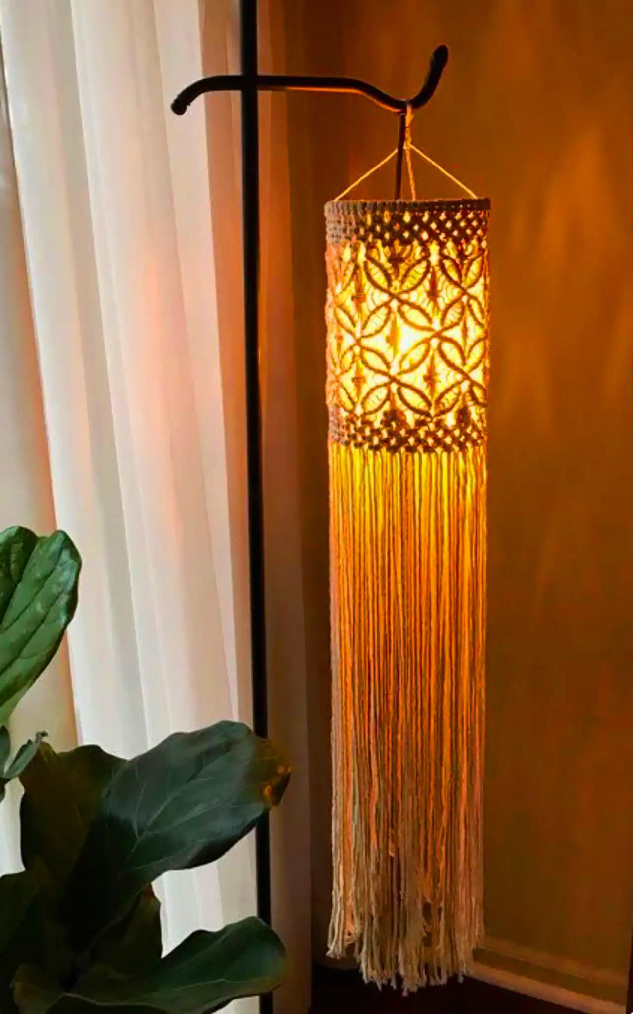 لوستر مکرومه مینیمال دکوراتیو