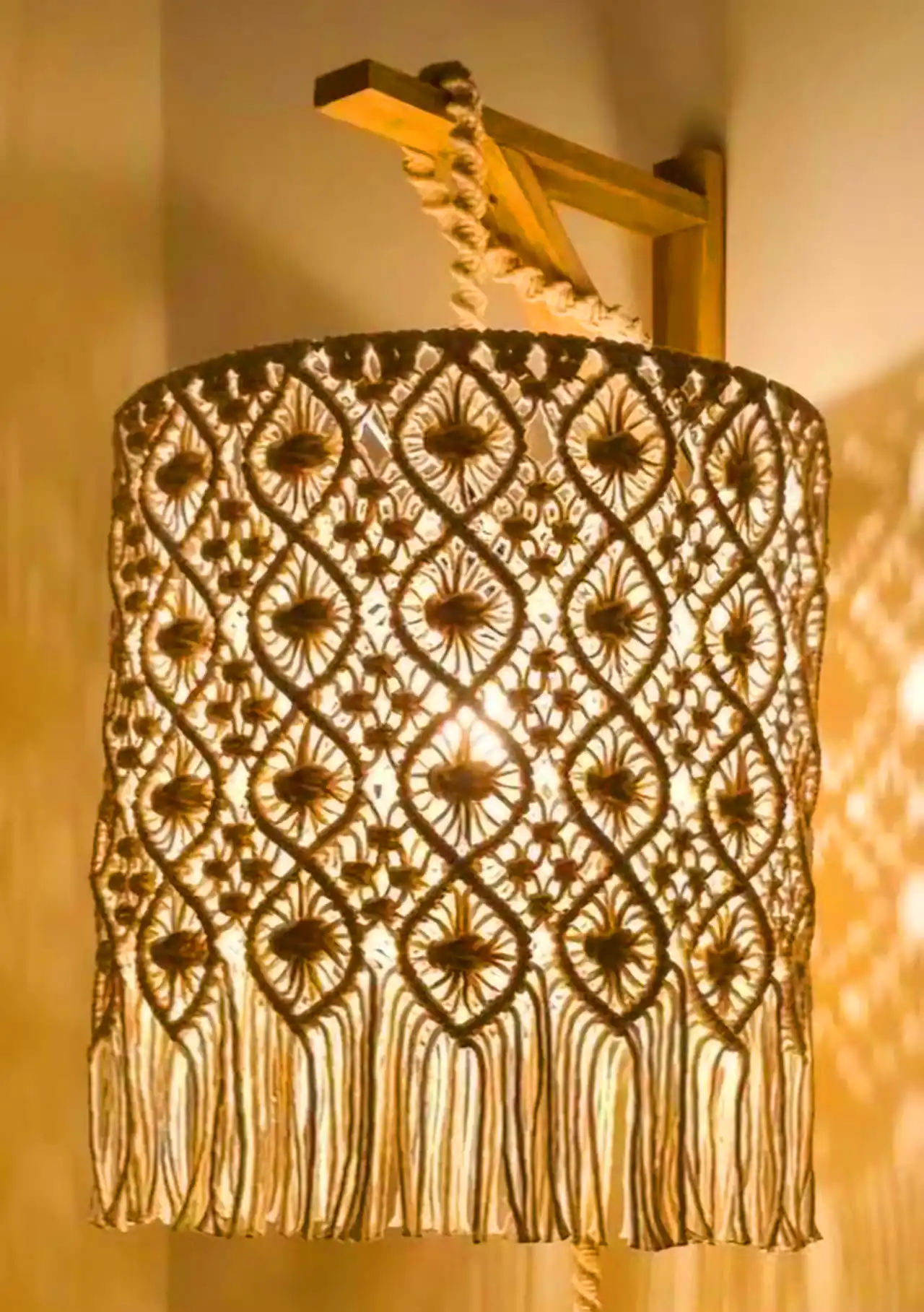 لوستر مکرومه مینیمال دکوراتیو