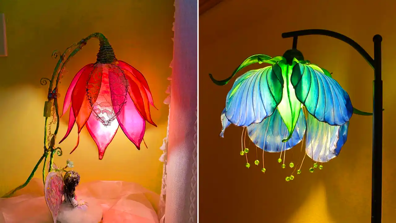 لوستر و چراغ آویز طرح گل