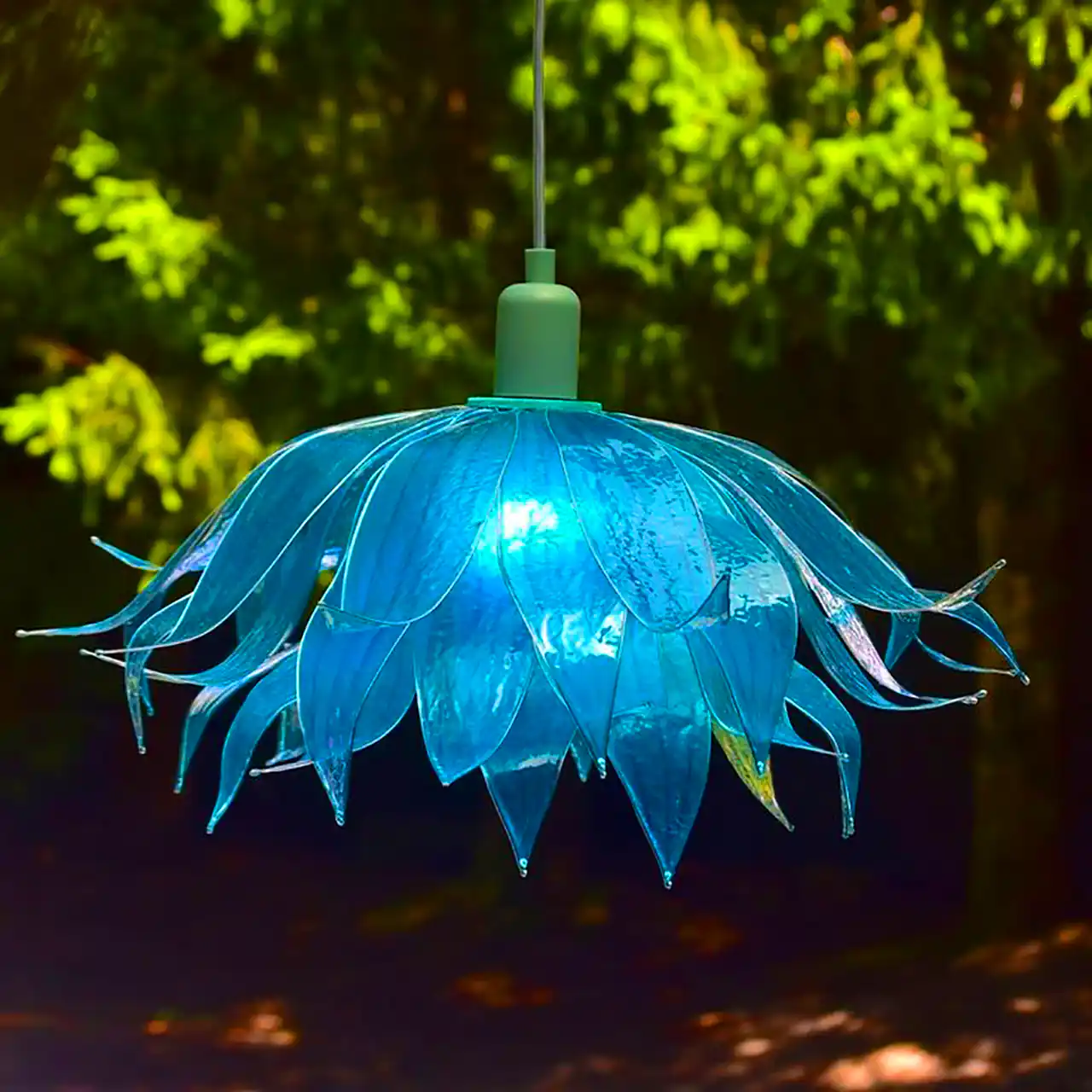 لوستر و چراغ آویز طرح گل 