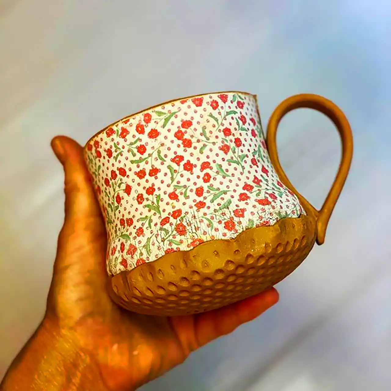 ماگ قهوه خوری سفالی 