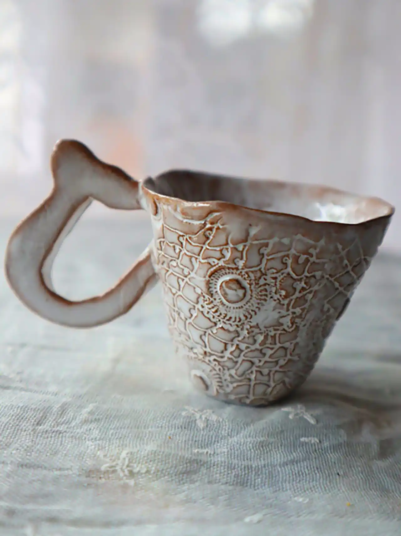 ماگ قهوه خوری سفالی 