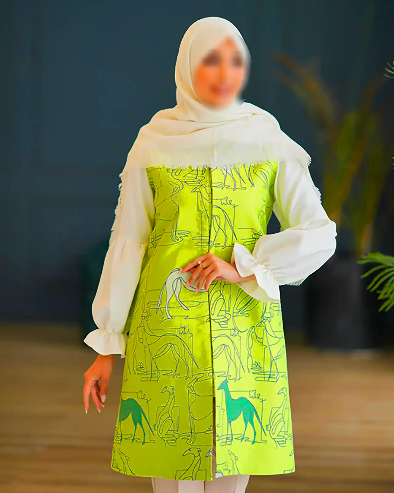 مانتو مزونی با پارچه با کیفیت 