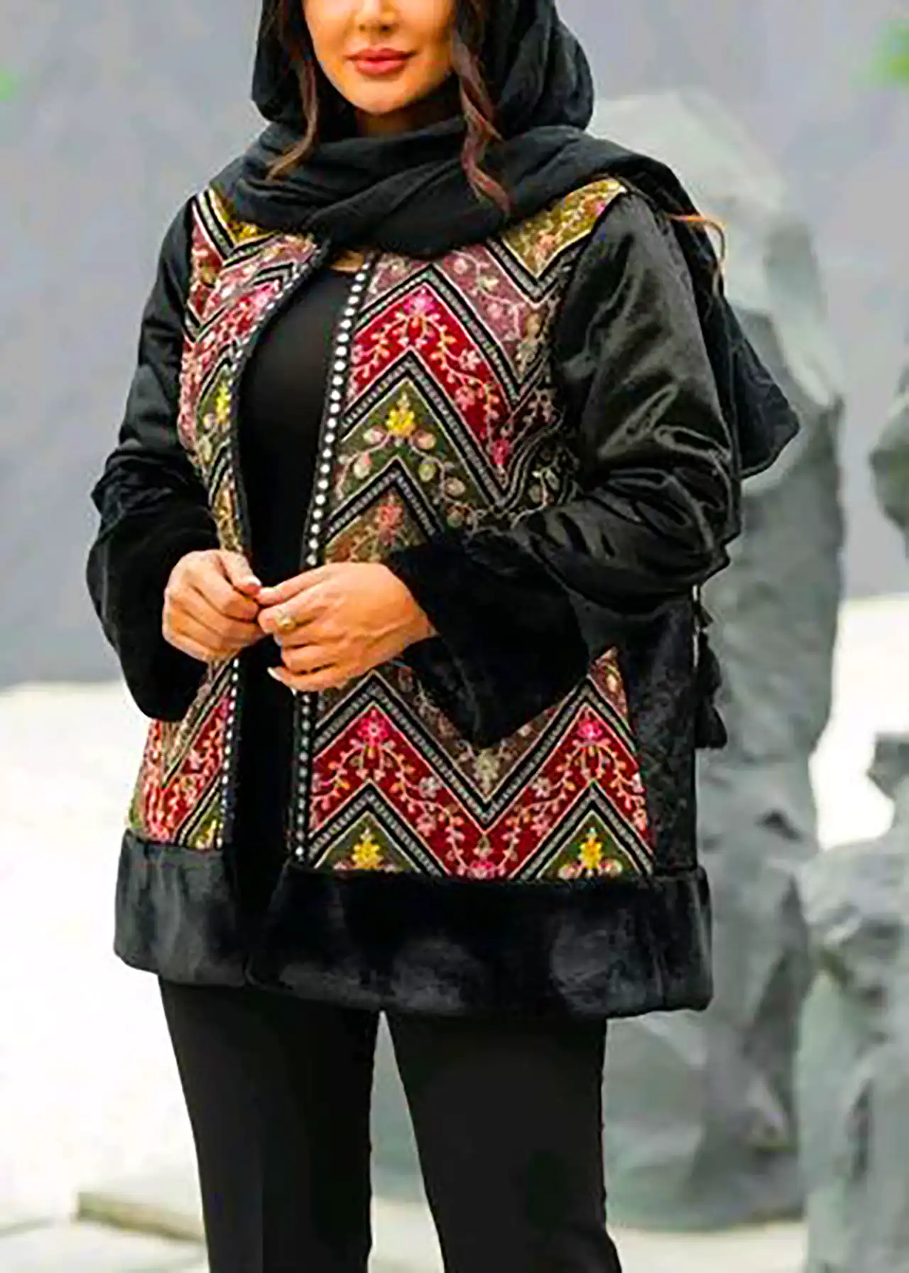 مانتو سوزن دوزی برای عید 1405