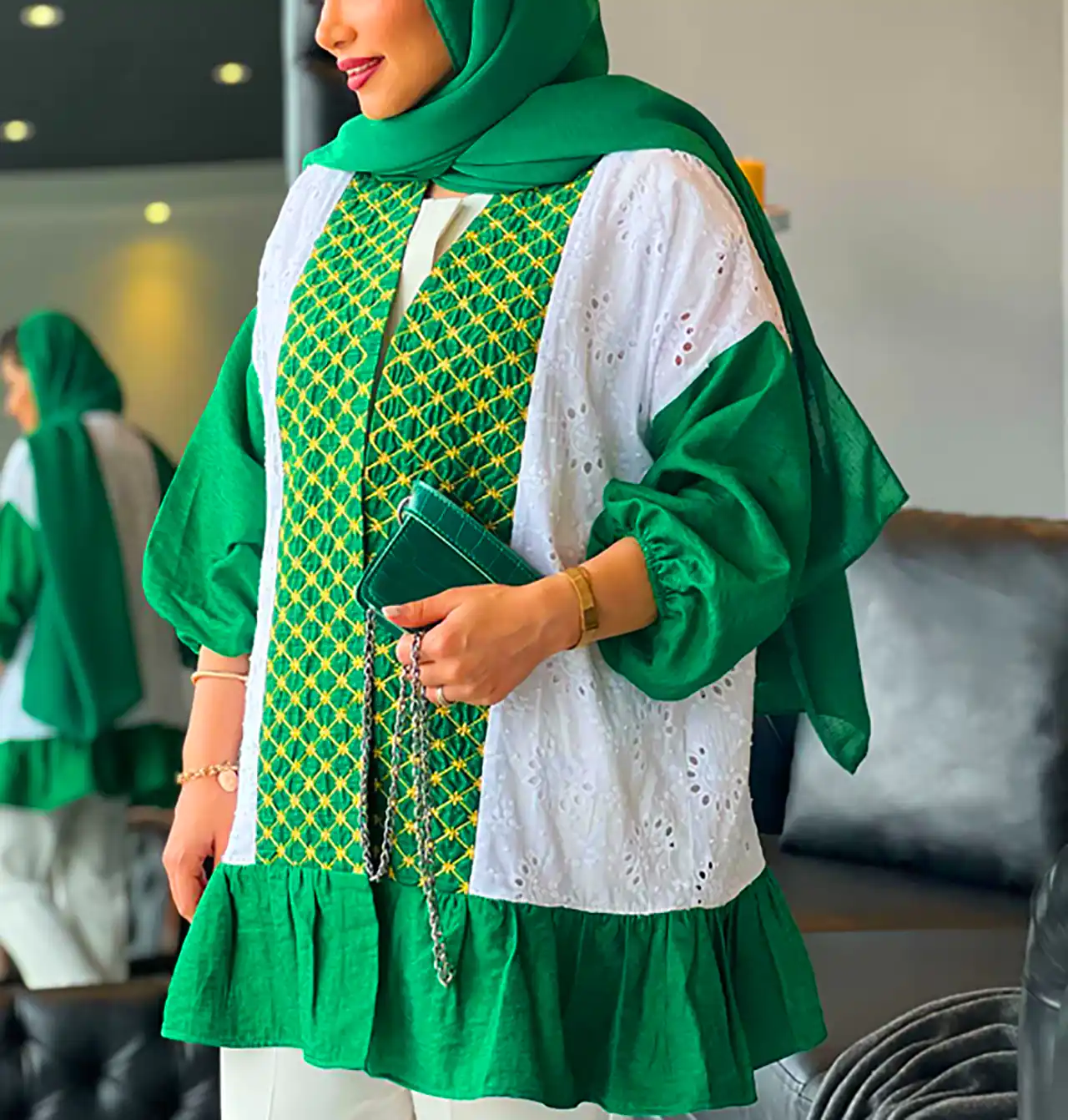 مانتو زنانه طرح دار خاص 