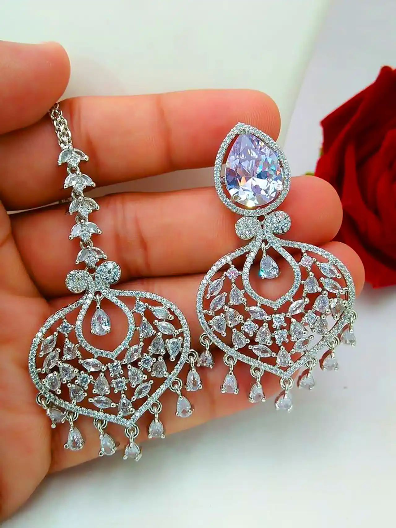 مدل گوشواره جواهری زیبا