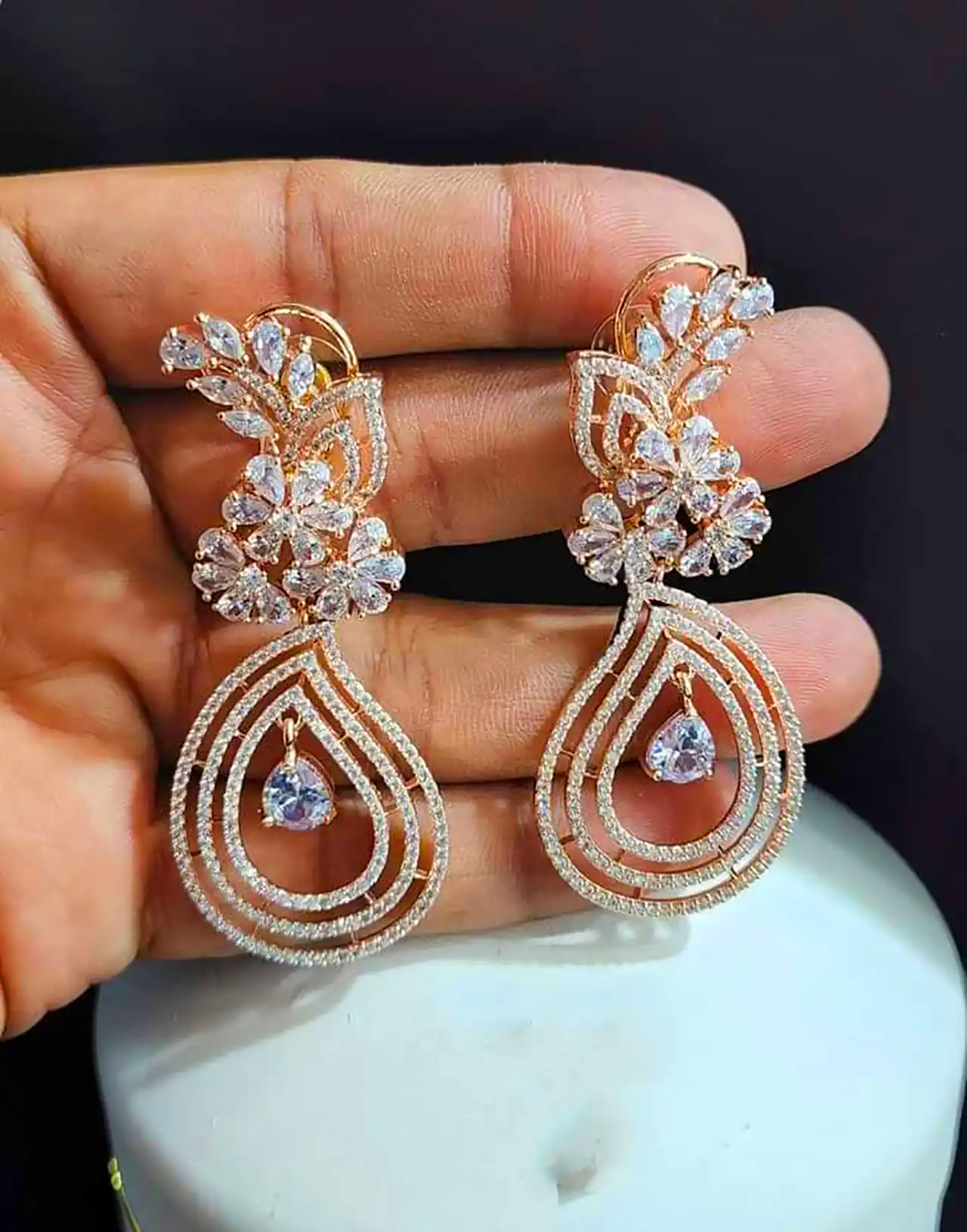 مدل گوشواره جواهری زیبا
