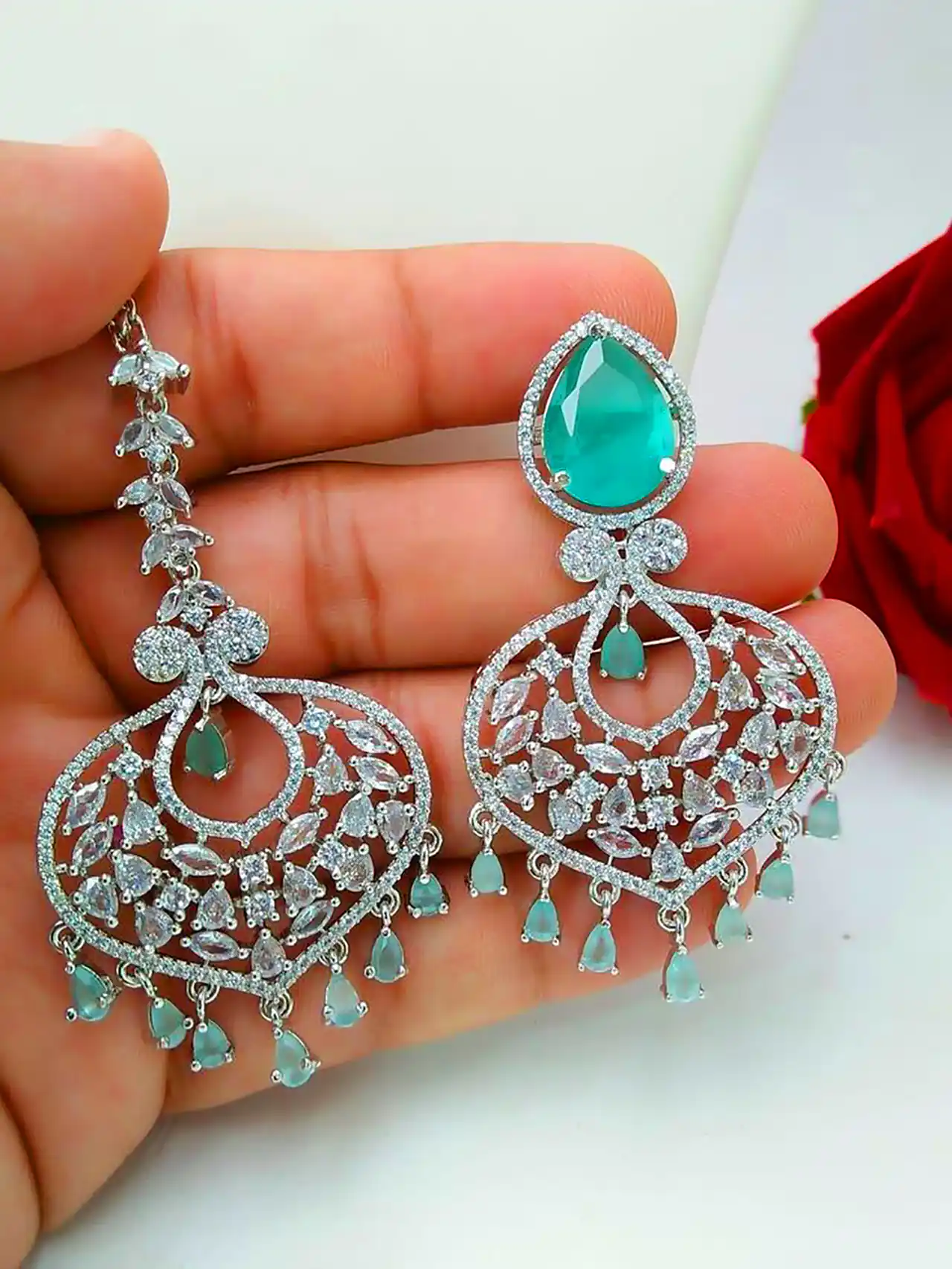 مدل گوشواره جواهری زیبا