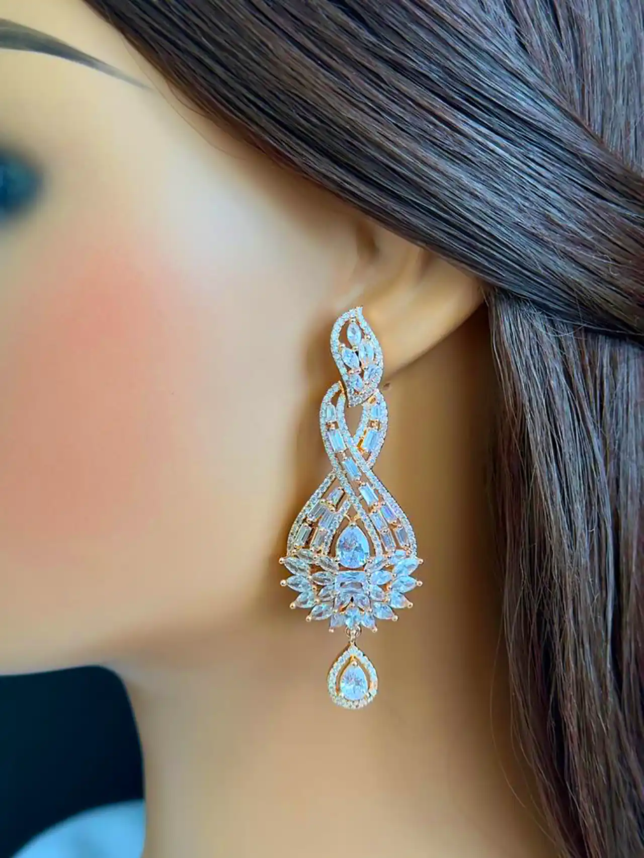مدل گوشواره جواهری زیبا