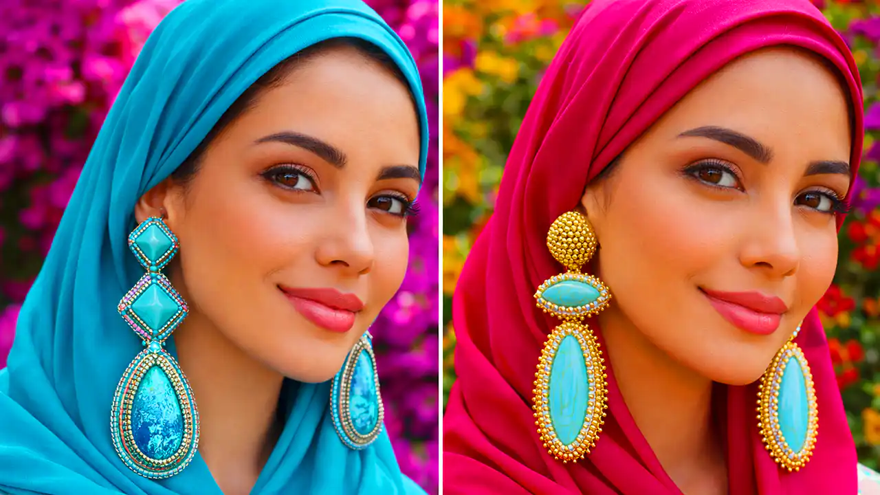 مدل گوشواره سلطنتی فیروزه 
