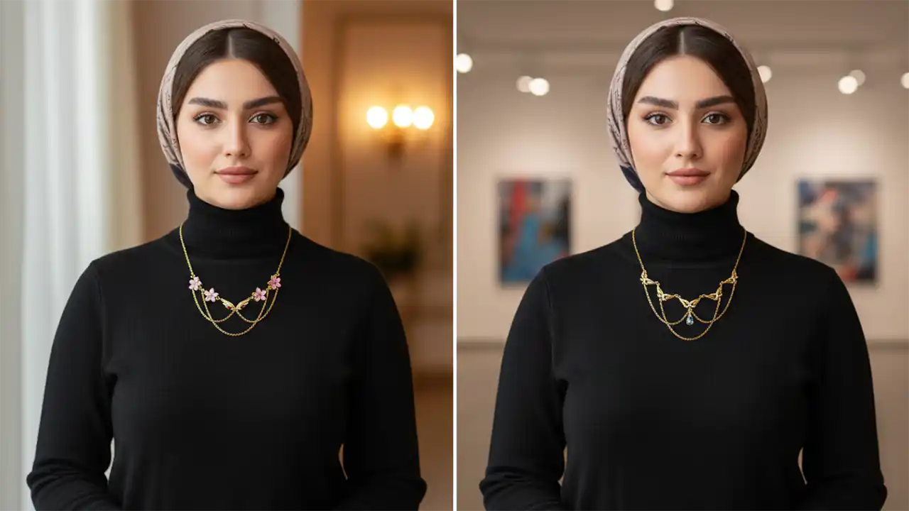 مدل گردنبند با سنگ های زیبا