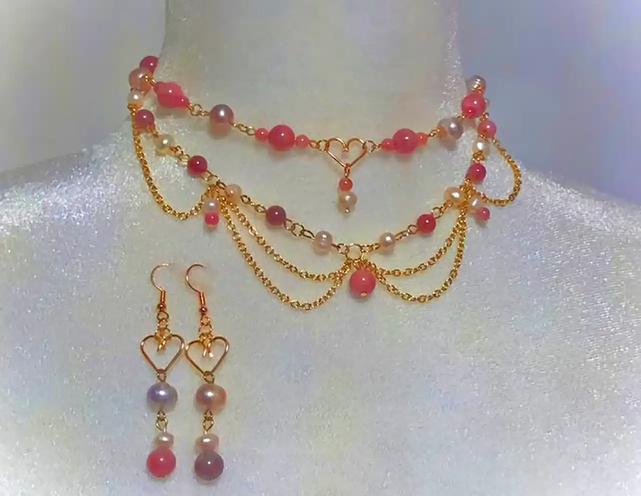 مدل گردنبند با سنگ های زیبا