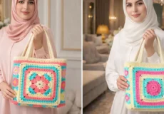 مدل کیف های جادار قلاب بافی
