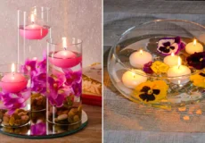 مدل شمع شیشه ای شناور