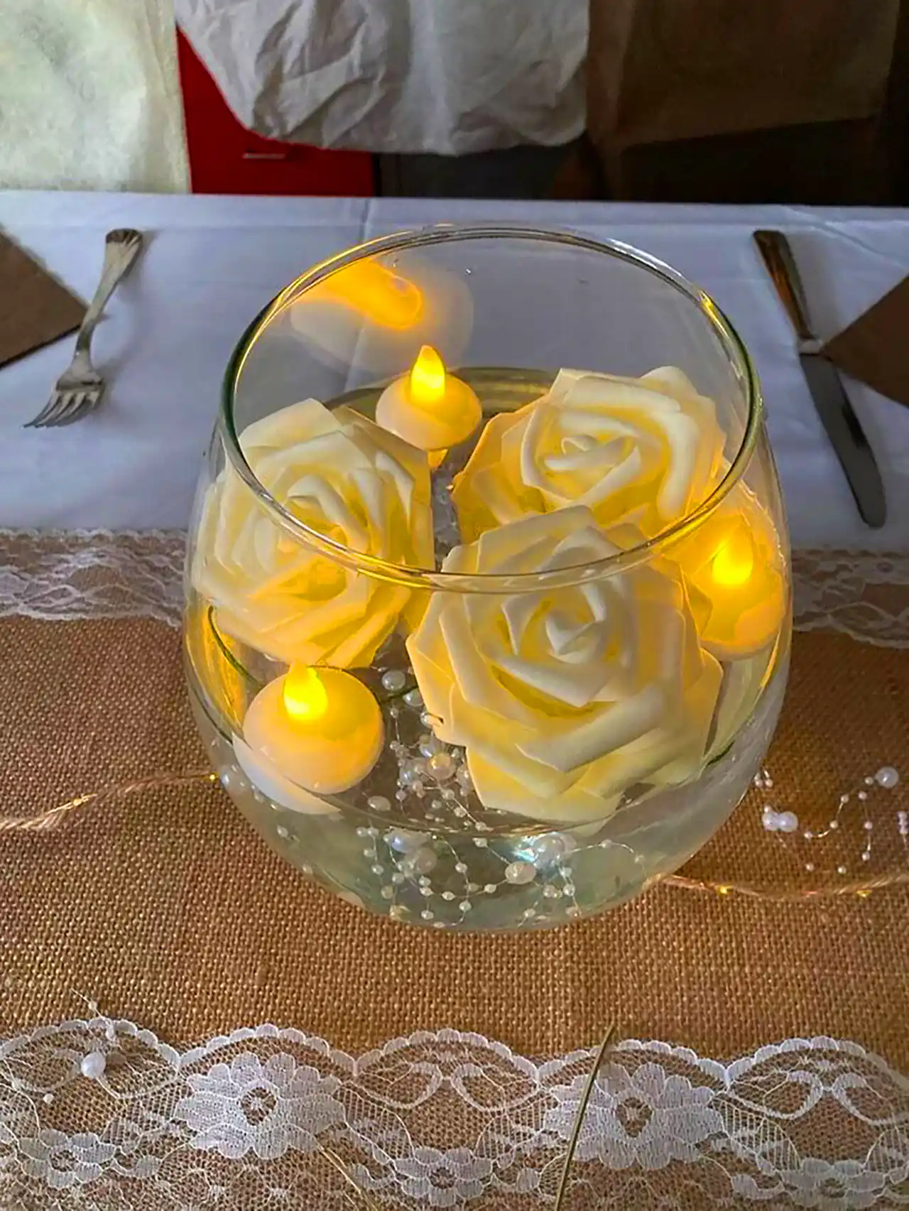 مدل شمع شیشه ای شناور