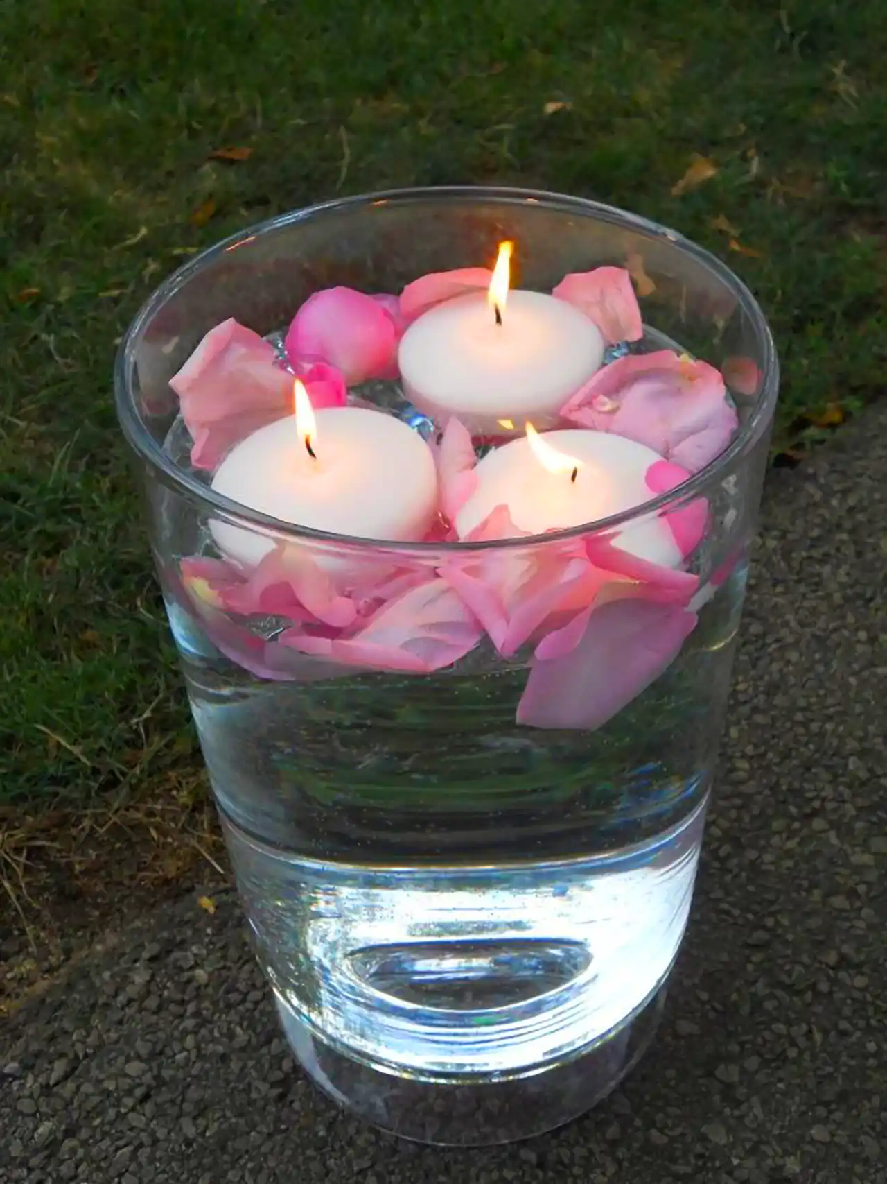 مدل شمع شیشه ای شناور