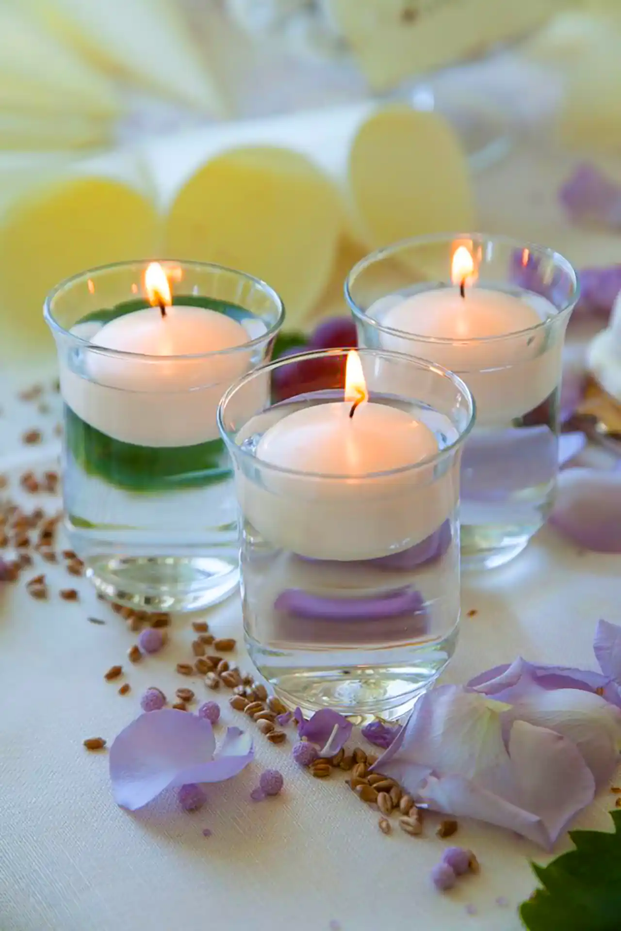 مدل شمع شیشه ای شناور