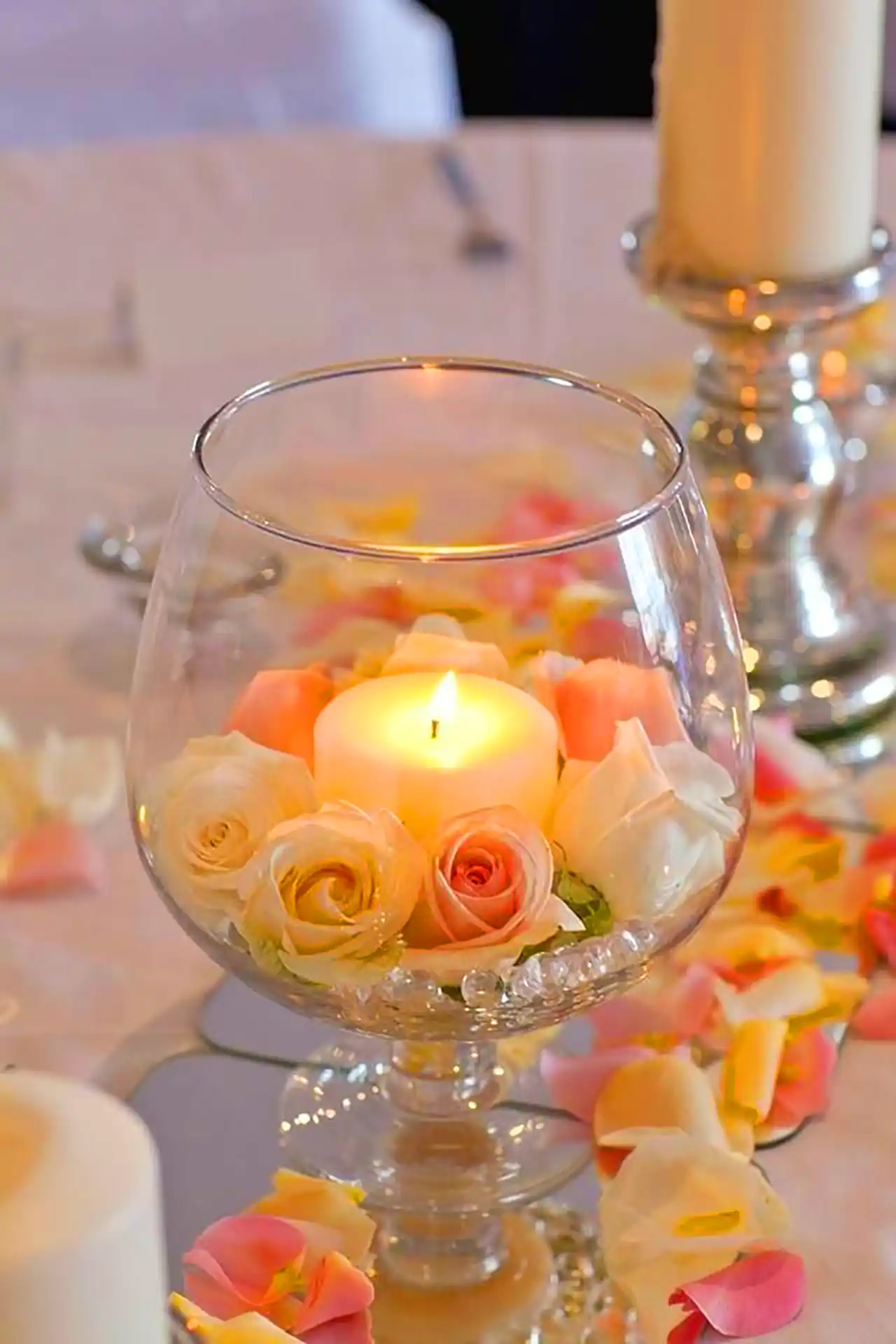مدل شمع شیشه ای شناور