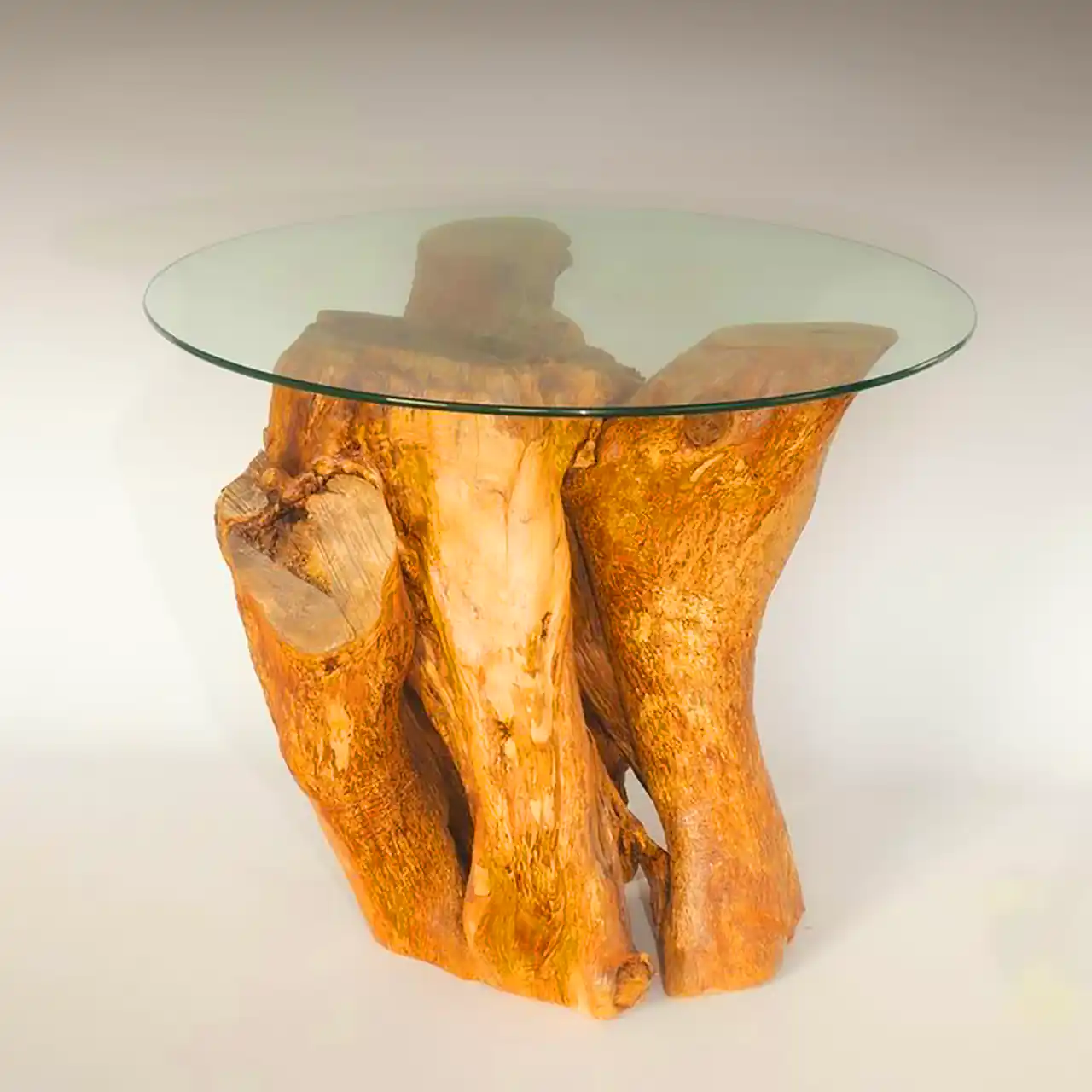 میز عسلی با تنه درخت